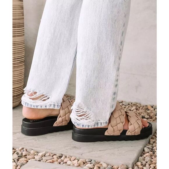 KanCan x Buckle 90's Distressed Boyfriend Jean In Acid Wash Blue Size 7/27 - Picture 4 of 10